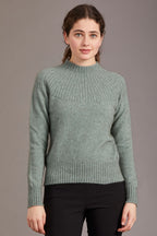 Yoke Neck Possum Merino Cable Jersey