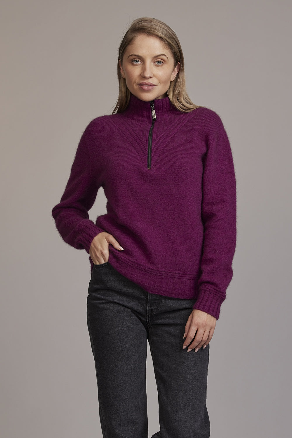Ridge Possum Merino Funnel Neck Jumper Main image