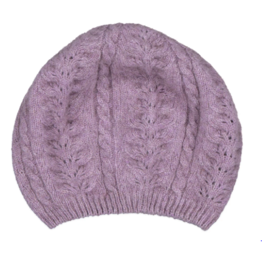 Cable Possum Merino Beret