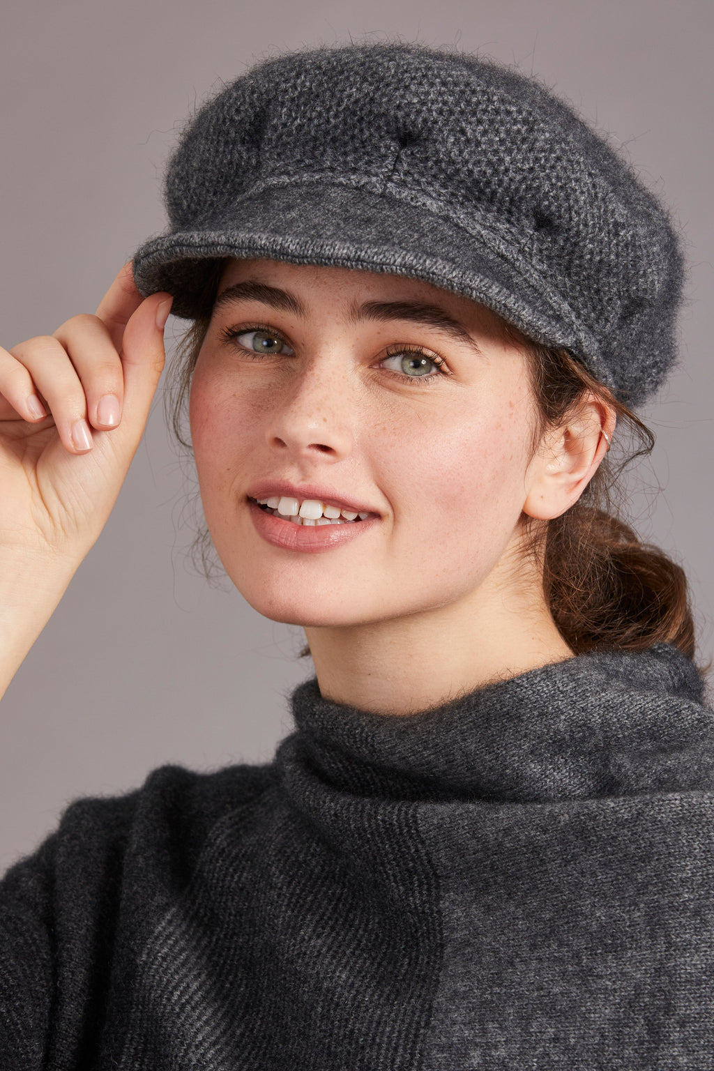Soft Peak Possum Merino Cap