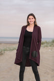 Merino Wool Swing Coat 'Big Dot' print - OBR Merino