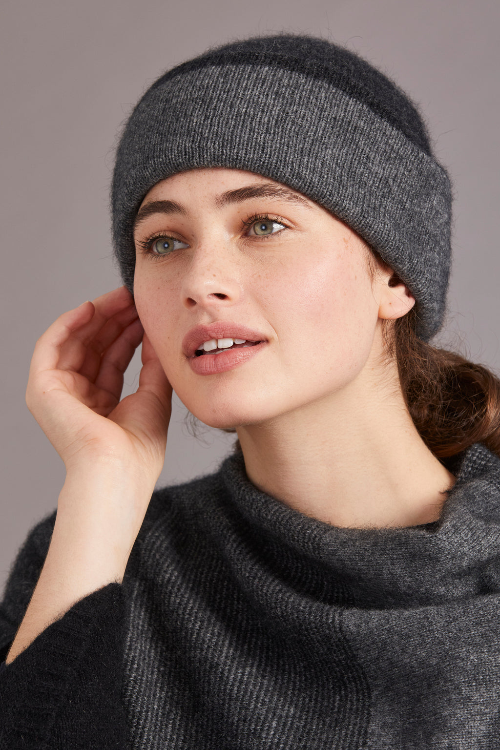 Two Tone Reversible Possum Merino Beanie