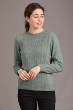 Lace Detail Possum Merino Crew Neck Jersey
