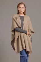 Split Front Possum Merino Wrap