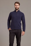 Possum Merino Short Zip Rib Sweater - McDonald Textiles