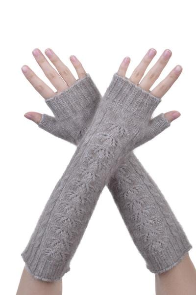 Fingerless Possum Merino Cable Glove