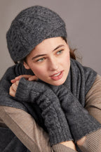 Fingerless Possum Merino Cable Glove