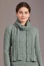 Cable Possum Merino Scarf
