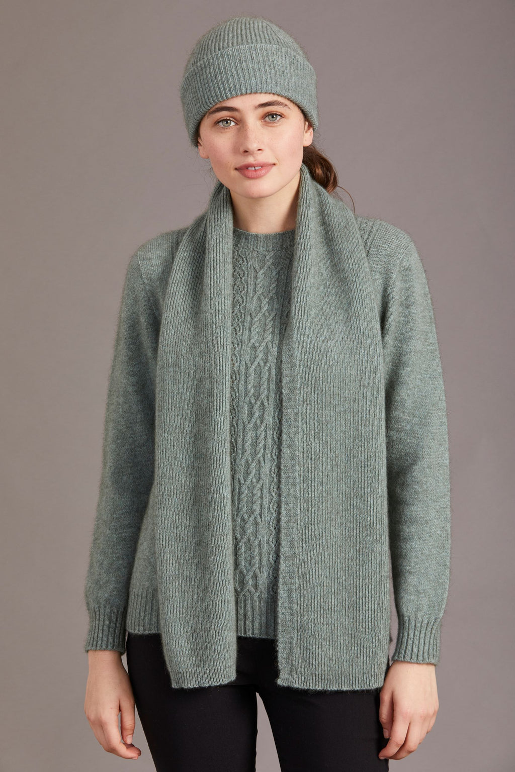 Possum Merino Fine Rib Scarf