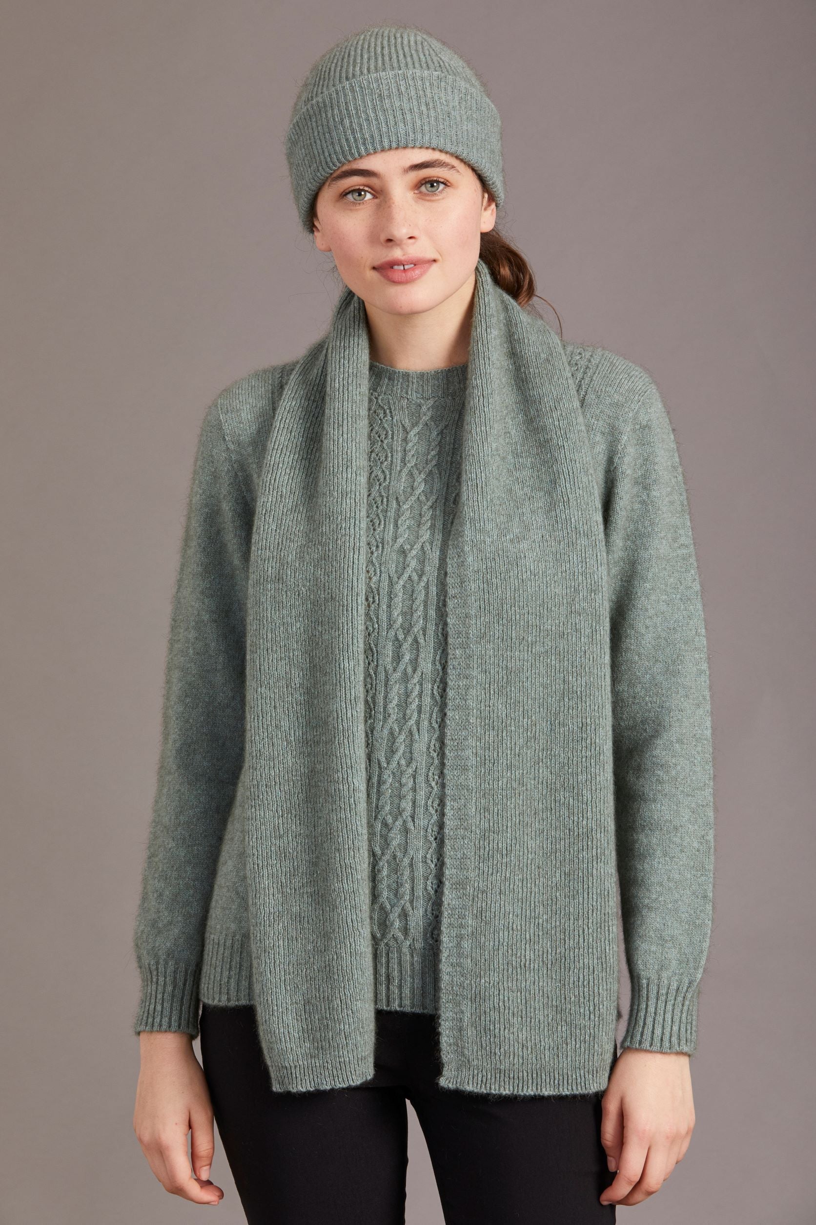 Possum Merino Fine Rib Scarf