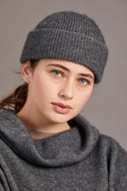 Fine Rib Possum Merino Hat