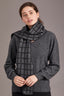 Check Possum Merino Scarf with Lambskin Trim