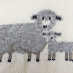 Sheep Design Merino Wool Scarf