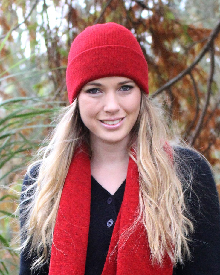 Plain Double Layer Merino Wool Beanie Main image