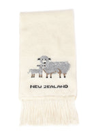Sheep Design Merino Wool Scarf