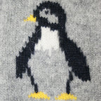 Penguin Motif Merino Wool Gloves