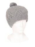 Merino Wool Cable Hat with Pom Pom - Lothlorian Knitwear