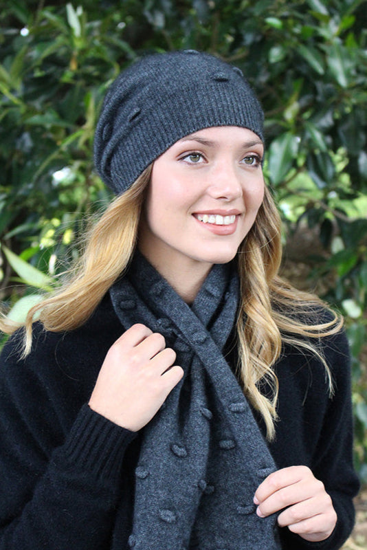 Bobble Detail Possum Merino Beanie