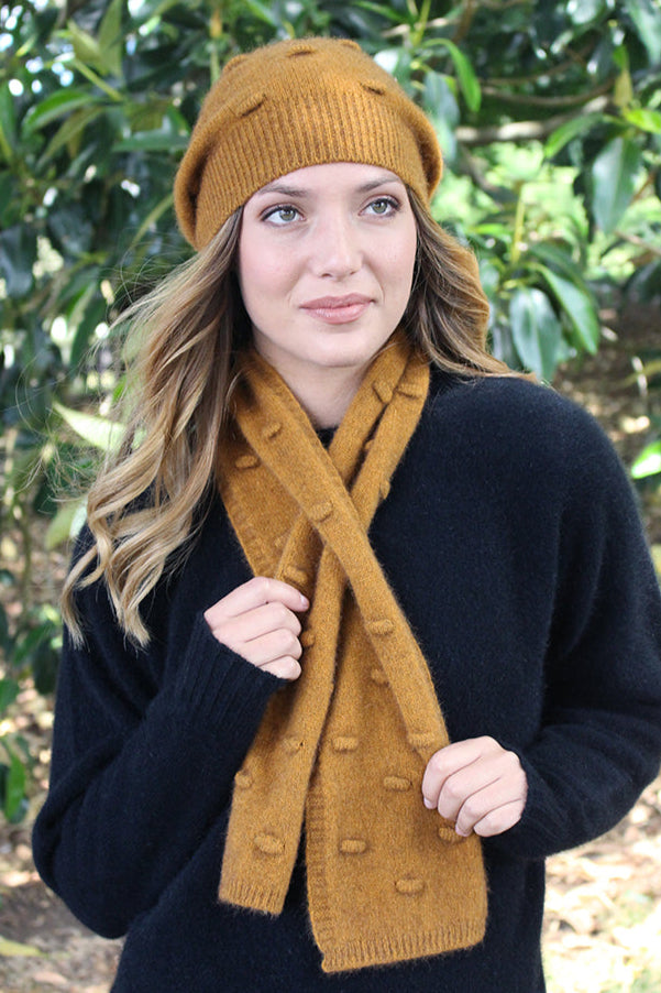 Bobble Keyhole Possum Merino  Scarf Secondary image