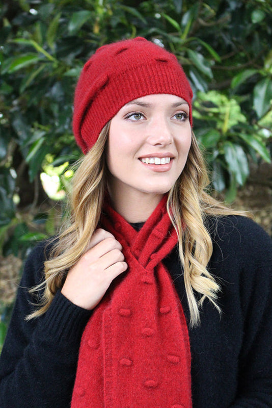 Bobble Detail Possum Merino Beanie