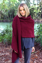 Bobble Knit Possum Merino Wrap