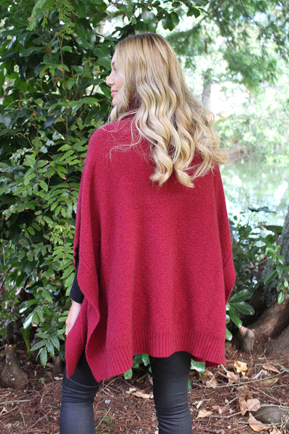 Lush Possum Merino Cowl Neck Poncho