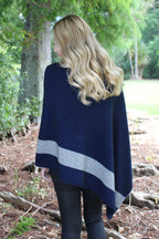 Asymmetrical Possum Merino Cosset Poncho
