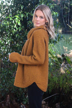 Stratus Cowl Neck Possum Merino Jumper