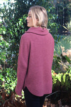 Stratus Cowl Neck Possum Merino Jumper