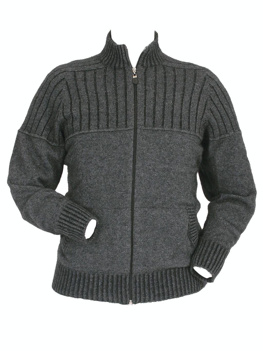 Full Zip Possum Merino Jacket with Pockets