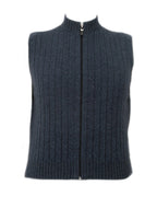 Rib Knit Possum Merino Zip Vest