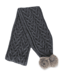 Possum Merino Scarf with Pompom - Lothlorian Knitwear