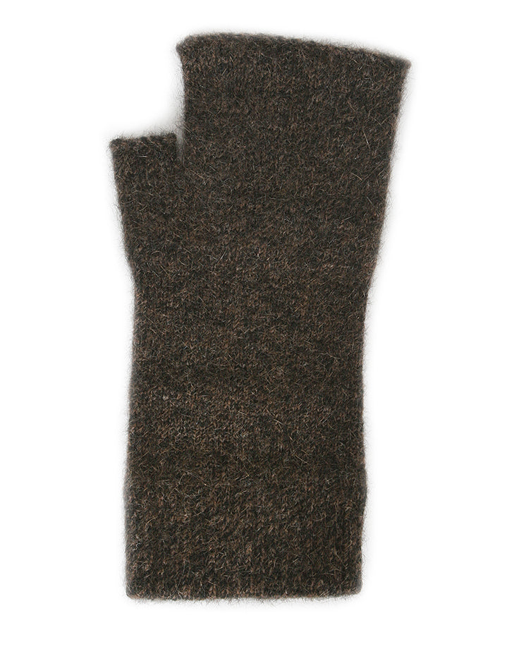 Plain Possum Merino Fingerless Mittens
