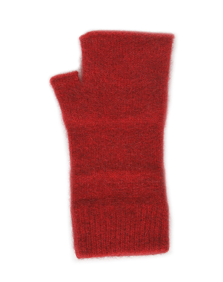 Plain Possum Merino Fingerless Mittens