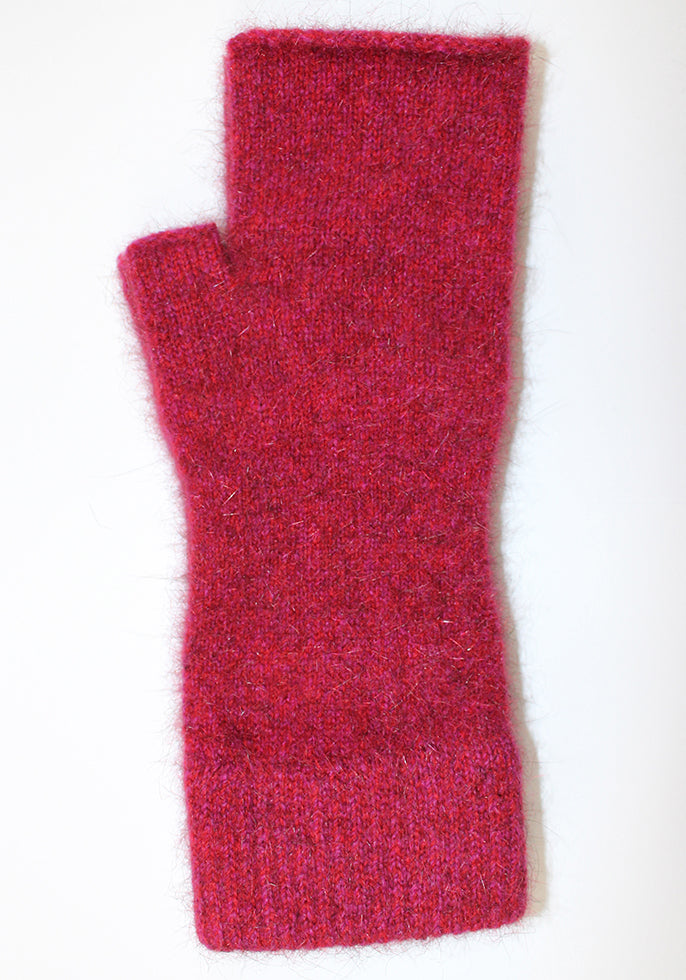 Plain Possum Merino Fingerless Mittens