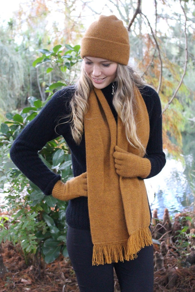 Plain Double Possum Merino Scarf Main image