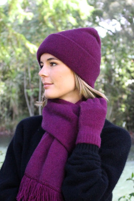 Plain Double Thickness Possum Merino Beanie Main image