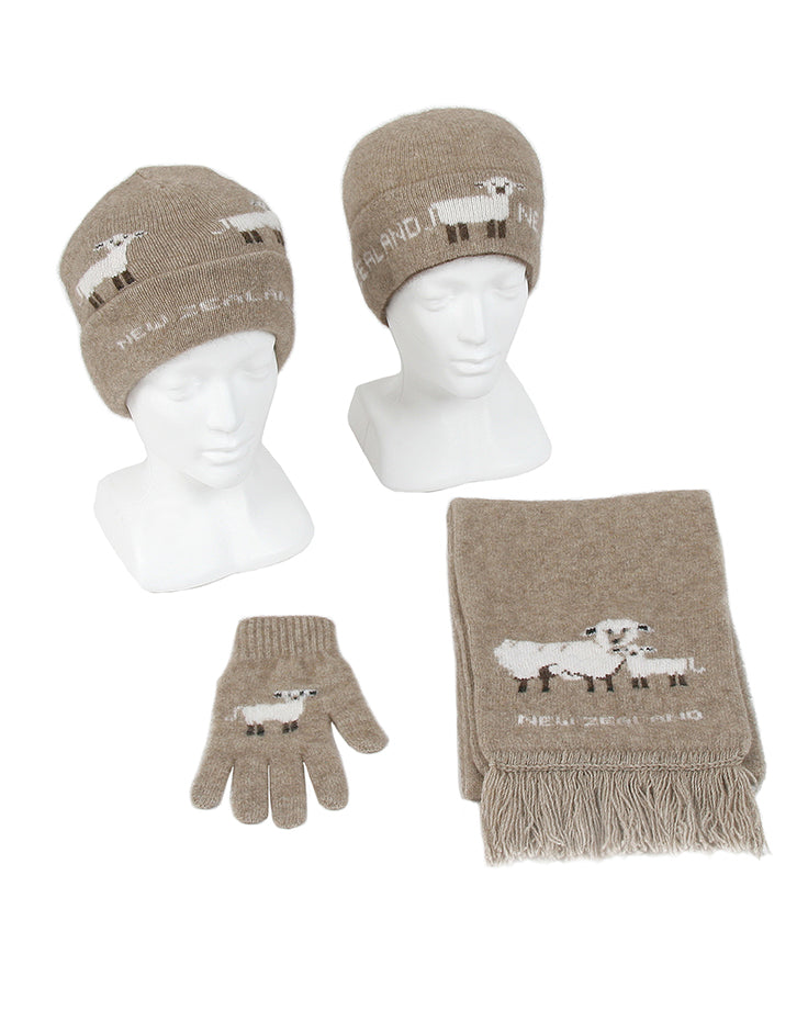 Possum Merino Sheep Skull Beanie - Lothlorian Knitwear