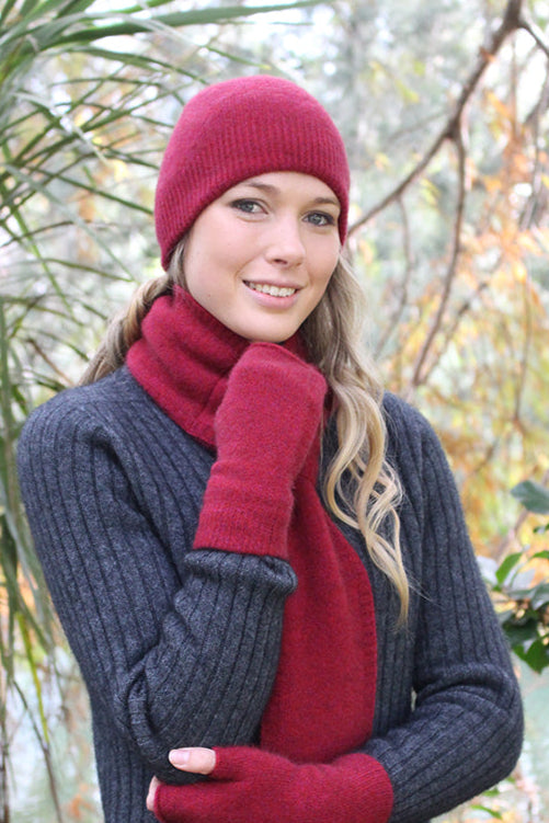 Double Thickness Possum Merino Skull Beanie