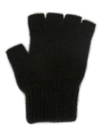Ribbed Cuff Fingerless Possum Merino Gloves