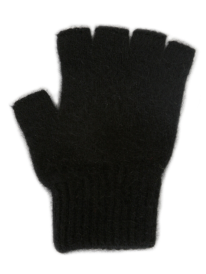 Ribbed Cuff Fingerless Possum Merino Gloves