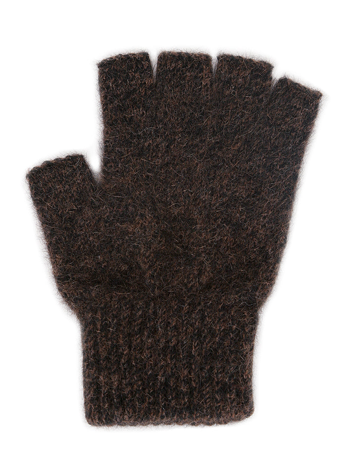 Ribbed Cuff Fingerless Possum Merino Gloves