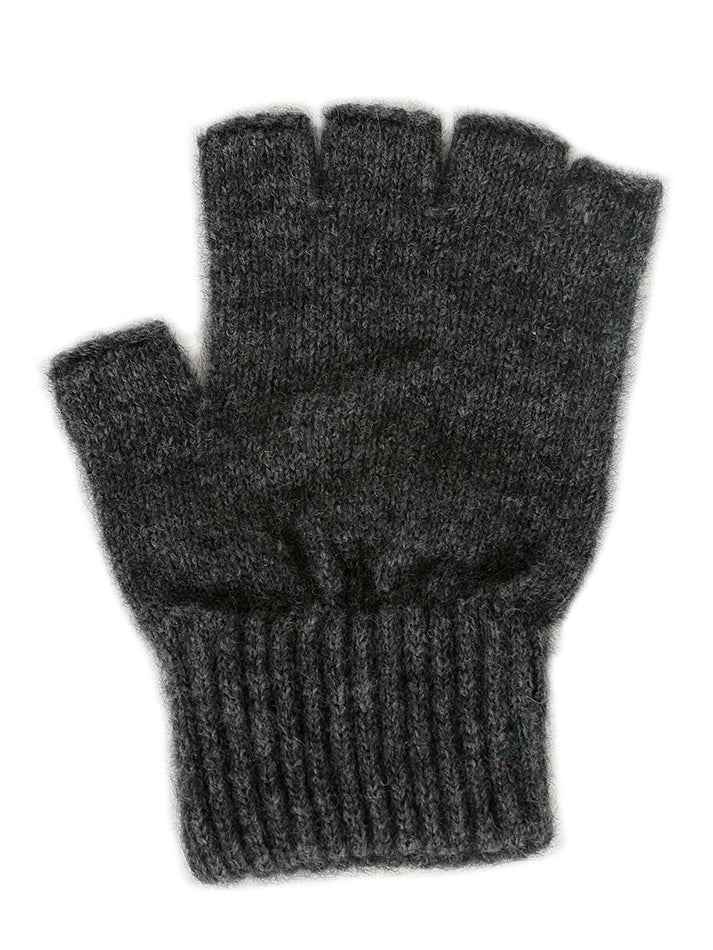Ribbed Cuff Fingerless Possum Merino Gloves