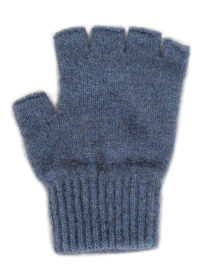 Ribbed Cuff Fingerless Possum Merino Gloves