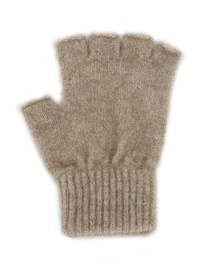 Ribbed Cuff Fingerless Possum Merino Gloves