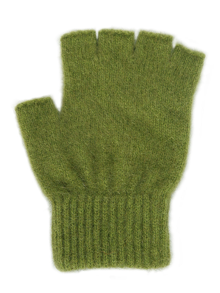 Ribbed Cuff Fingerless Possum Merino Gloves