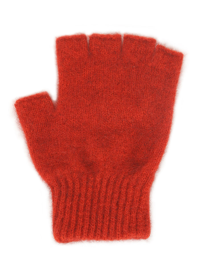 Ribbed Cuff Fingerless Possum Merino Gloves