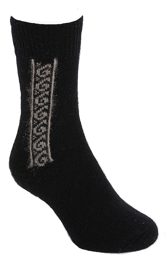 Possum Merino Koru Socks - Lothlorian Knitwear