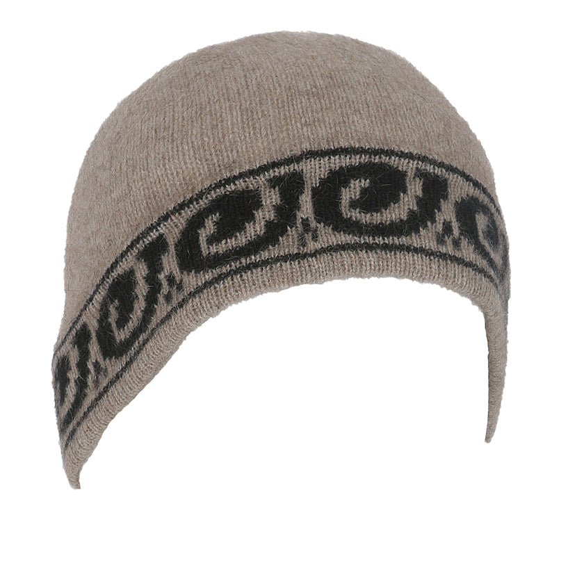 Koru Motif Skull Possum Merino Beanie