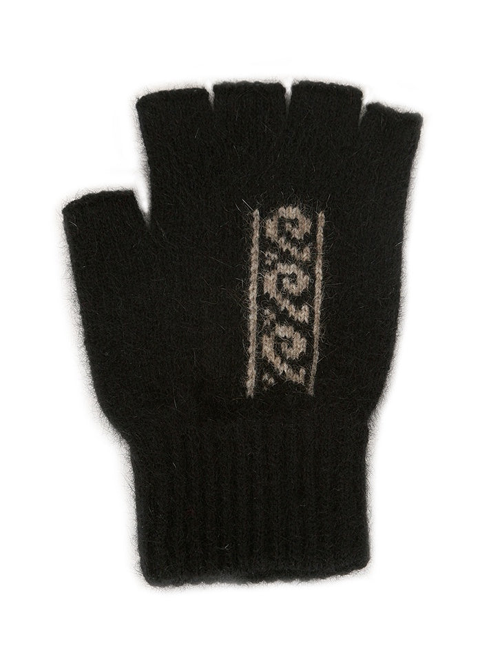 Possum Merino Fingerless Koru Glove - Lothlorian Knitwear